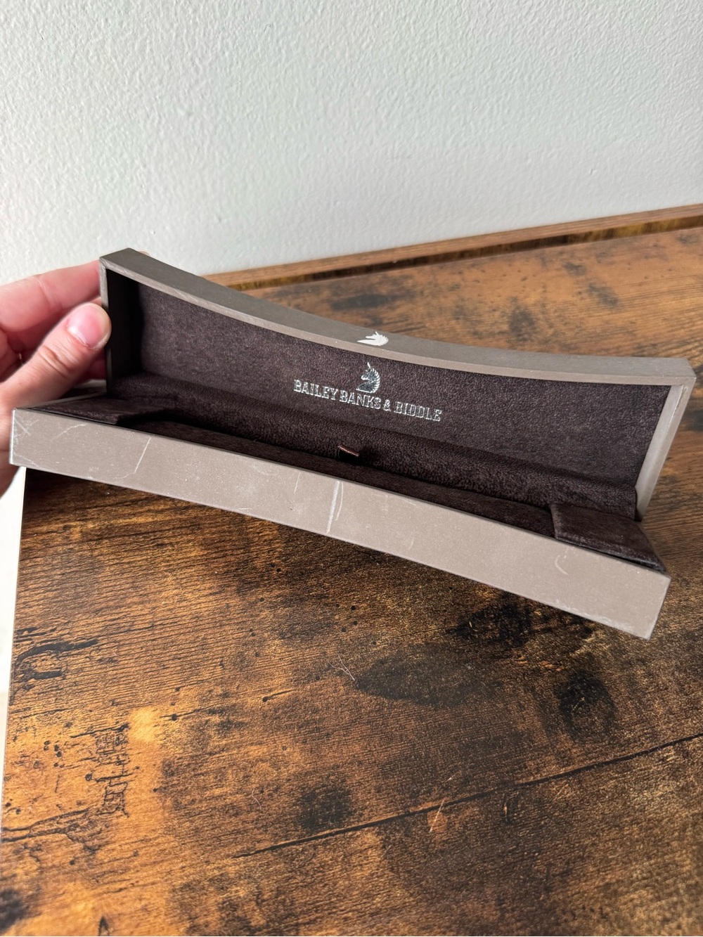 Empty Bailey Banks & Biddle Curved Bracelet Watch Presentation Jewelry Box Logo
